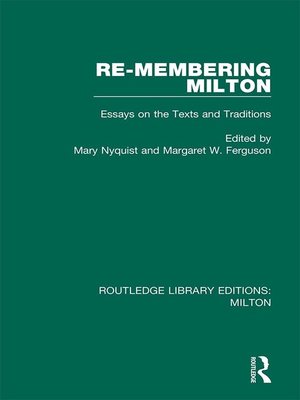 cover image of Re-membering Milton